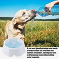 thumbnail image 2 of Blue Cuenco de agua antisalpicaduras para perros con disco flotante, cuenco para perros de bebida lenta de 700 ml, dispensador de cuencos de agua antidesbordamiento para mascotas, perros y, 2 of 5