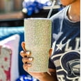 thumbnail image 3 of Strass Insulated Beverage Tumbler - Aqua Iridescent, 3 of 4