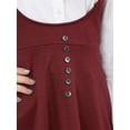 thumbnail image 7 of MODA NOVA Junior's Overall Pinafore Dress Button Decor Above Knee Suspender Skirt, 7 of 7