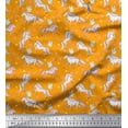 thumbnail image 1 of Soimoi Moss Georgette Fabric Dot,Star & Unicorn Animal Print Sewing Fabric Yard 42 Inch Wide, 1 of 1