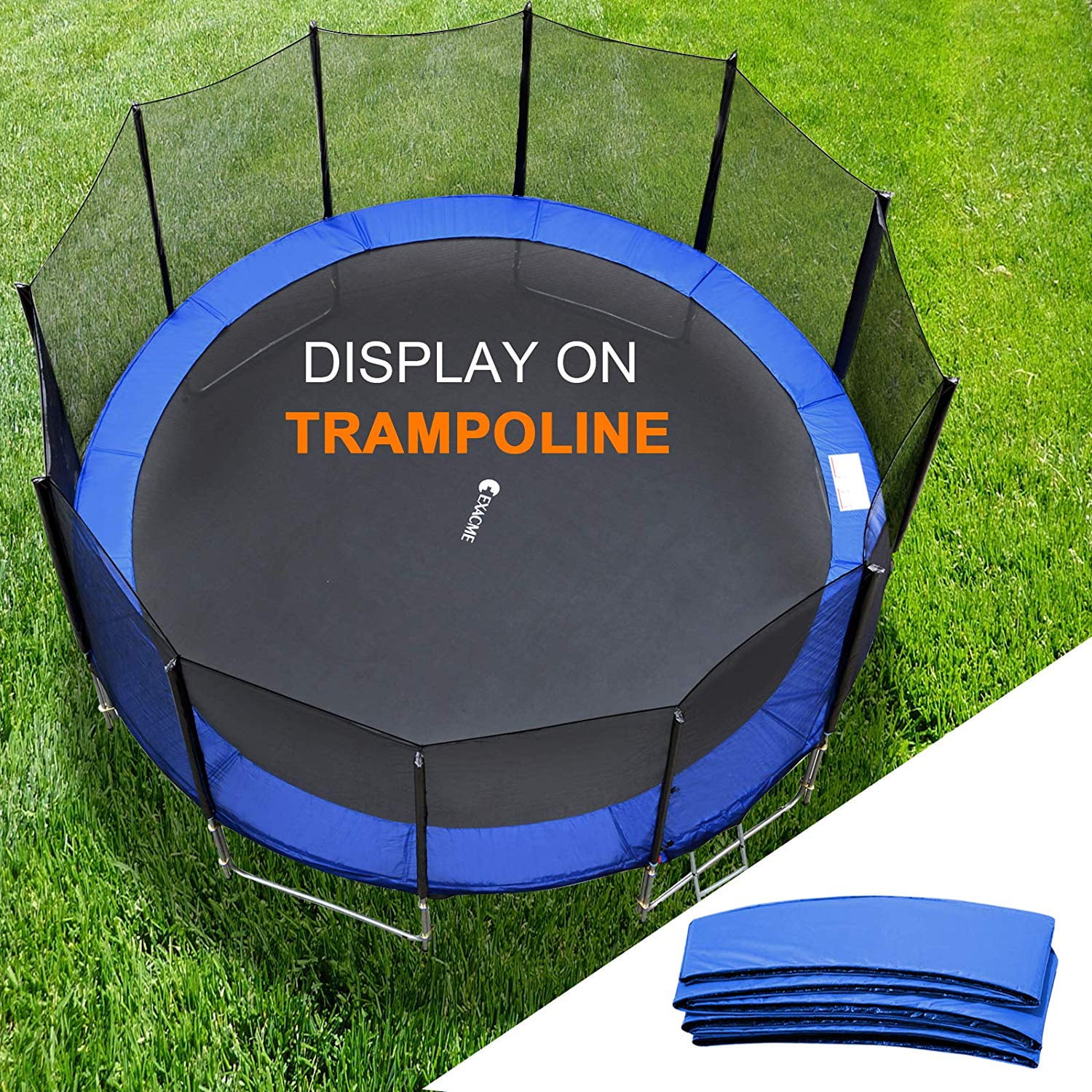 Exacme Trampoline Replacement Safety Pad Frame Spring 10-16FT Colors Round Cover 
