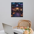 thumbnail image 5 of Halloween Pumpkin Head Haunted House Halloween Series Poster Canvas,Suitable for Home Decoration,Dining Room Decor, Bedroom Art, Wall Decor Living Room, Wall Art, Frameless 12x16inch, 5 of 7