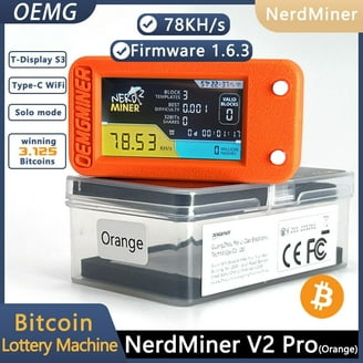 Verbesserter 2,8" Smart Display Bitcoin Solo Miner – 1060 KH/s Hashrate, NMMiner, WLAN, Solo/Pool-Mining