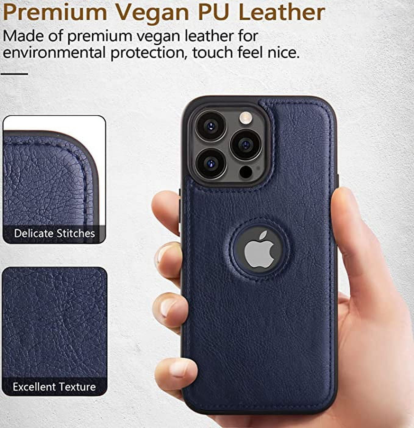 X-level Compatible with iPhone 15 Pro Max Case, Premium PU Leather Soft TPU  Bumper Shockproof Protective Phone Case Slim Cover for iPhone 15 Pro Max 