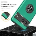 thumbnail image 2 of for Google Pixel 7 Case with Ring Stand, 360° Rotatable Ring Holder Magnetic Kickstand, 2-Layer Heavy Duty Shockproof Rugged Hybrid Hard PC Soft Rubber Case for Google Pixel 7, Darkgreen, 2 of 7