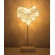 thumbnail image 1 of Lámpara de escritorio decorativa, lámpara de noche LED con forma de corazón a pilas, luz de noche blanca cálida, decoración de mesa para Navidad, hogar, dormitorio, Ramadán, color blanco., 1 of 5