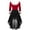 A-Red, variant on TJAZFJPA Nothing Fits But Dress Women Christmas Patchwork V Neck Panel Long Sleeve V Neck Asymmetric Dress See Through Dress Dresses Women Summer