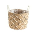 thumbnail image 3 of GROWTH TANK Floor Planter Stand Round Decorative Wicker Baskets for Balcony Office Patio M, 3 of 9
