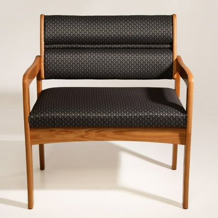 Bariatric Office Guest Chair - Wooden Mallet DWBA3-1 Solid Oak Standard Leg Bariatric Guest Chair