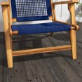 thumbnail image 5 of DUOSONG Outsunny Patio Acacia Wood Adirondack Chair, Modern Wood Fire Pit Chair With Pp Rope Weave, Coconino Lounge Chair With High Backrest Support, Dark Blue Blue Wood Garden & Outdoor Outdoor &, 5 of 10