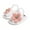 White pink, variant on Infant Baby Girls Summer Flower Sandals Bowknot T-Strap Glittery Open-Toed Butterfly Shoes Soft Non-Slip Sole Princess Flat Shoes