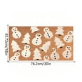 thumbnail image 2 of QISIWOLE Christmas Doormat with White Snowman & Trees Pattern, 18x30 Inch Indoor Outdoor Xmas Door Mat, Winter Welcome Front Door Mat for Porch Decor Warming Gift, 2 of 6