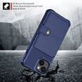 thumbnail image 3 of For Iphone 14 Magnetic Wallet Card Bag Leather Phone Case (Navy Blue),iPhone 15 Pro, 3 of 6