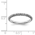 thumbnail image 2 of Sterling Silver Stackable Expressions Antiqued Polished Ring, 2 of 7