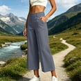 thumbnail image 7 of FNFYFH Cropped Dress Pants for Women High Waisted Wide Leg Work Trousers Trendy Travel Golf Pants with Pockets, 7 of 7