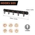 thumbnail image 5 of Coat Rack Wall Mount, Wooden Ball Design 5-Hook Rack, Adhesive & Screw Mount for Entryway Bathroom Hallway Kids Room, 5 of 7