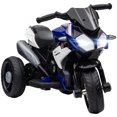 thumbnail image 1 of Qaba 6V Kids Motorcycle with Music, Headlights, 3 Wheels, Blue, 1 of 10