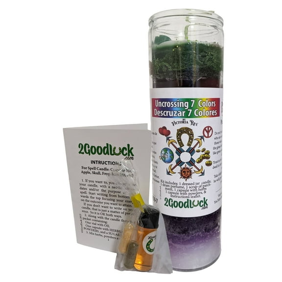 Uncrossing 7 Colors Dressed Candle Kit - Descruzar 7 Colores