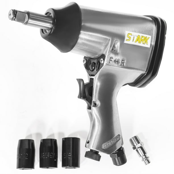 Stark 1/2" Square Drive Air Impact Wrench Extended Anvil Pneumatic Tool