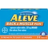 Aleve Back & Muscle Pain Reliever/Fever Reducer Naproxen Sodium Tablets, 220 mg, 24 Ct