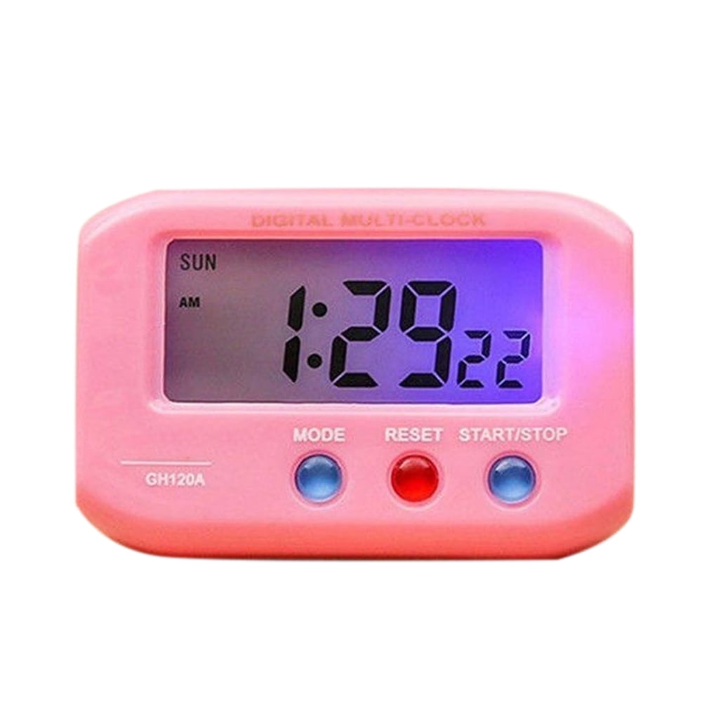 Portable Electric Desktop Clock Electronic Alart LCD Screen Data Time