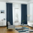 thumbnail image 3 of Cortinas opacas para dormitorio Cortinas de sala con aislamiento con ojal para sala 2 piezas 53W X 83L in Abanopi Azul/53W X 83L in, 3 of 7