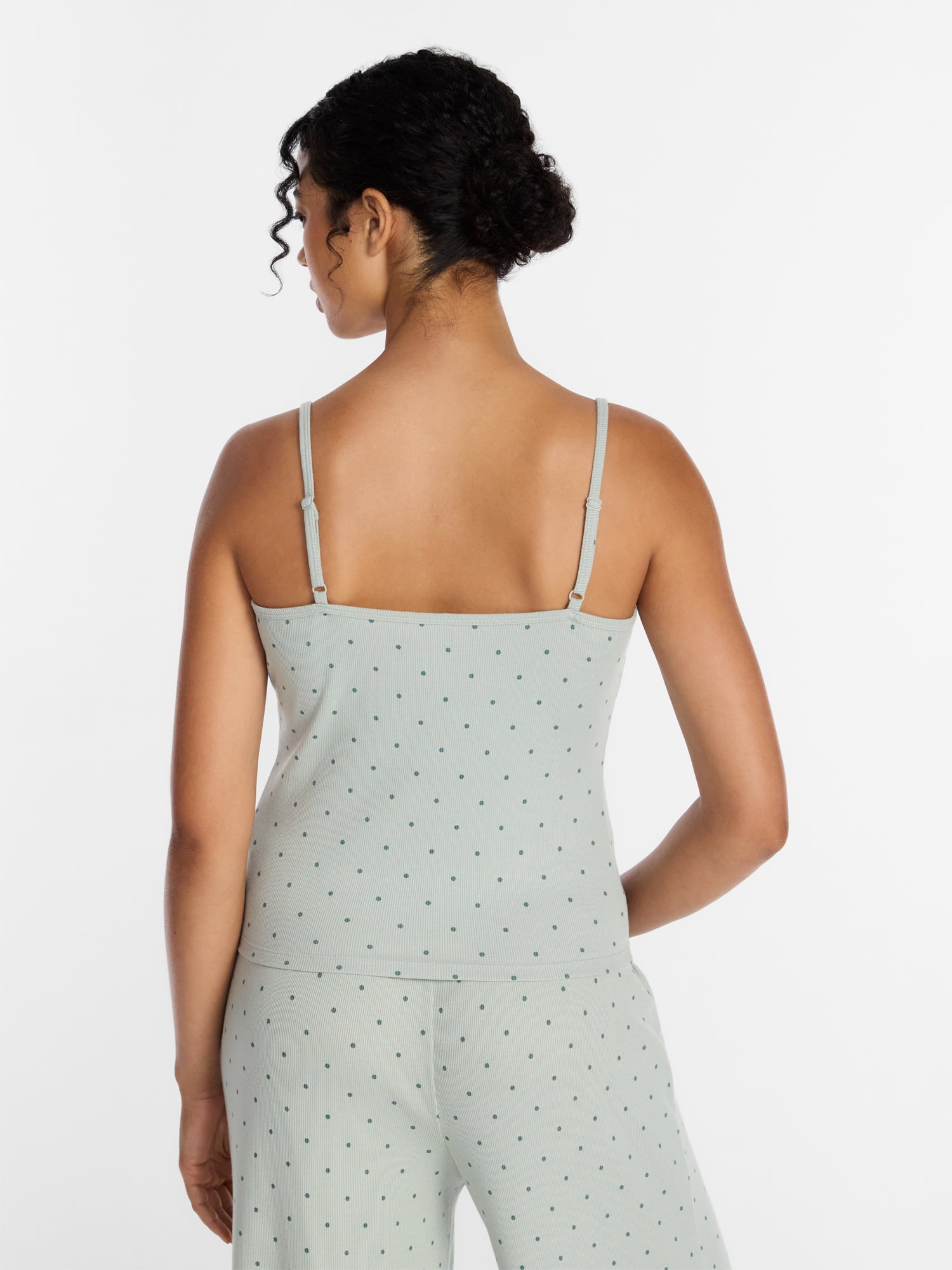Joyspun Women’s Lace Trim Ribbed Modal Cami, Sizes XS-3X