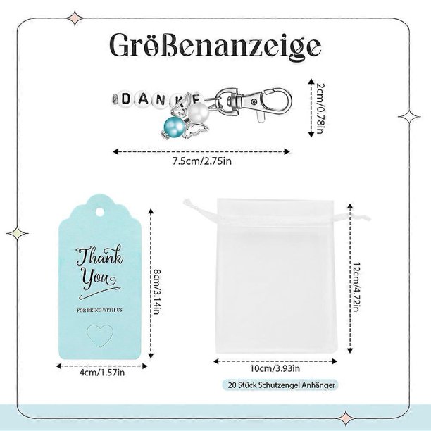 20 Set Employee Appreciation Gifts Set Personalized Thank You Organza Bags for Coworker Colleague
