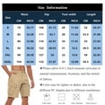 thumbnail image 4 of Domzle Mens Cargo Shorts Casual Drawstring Elastic Waist Stretch Shorts with Pockets Button Closure for Summer Work Outdoor Khaki 2XL, 4 of 10