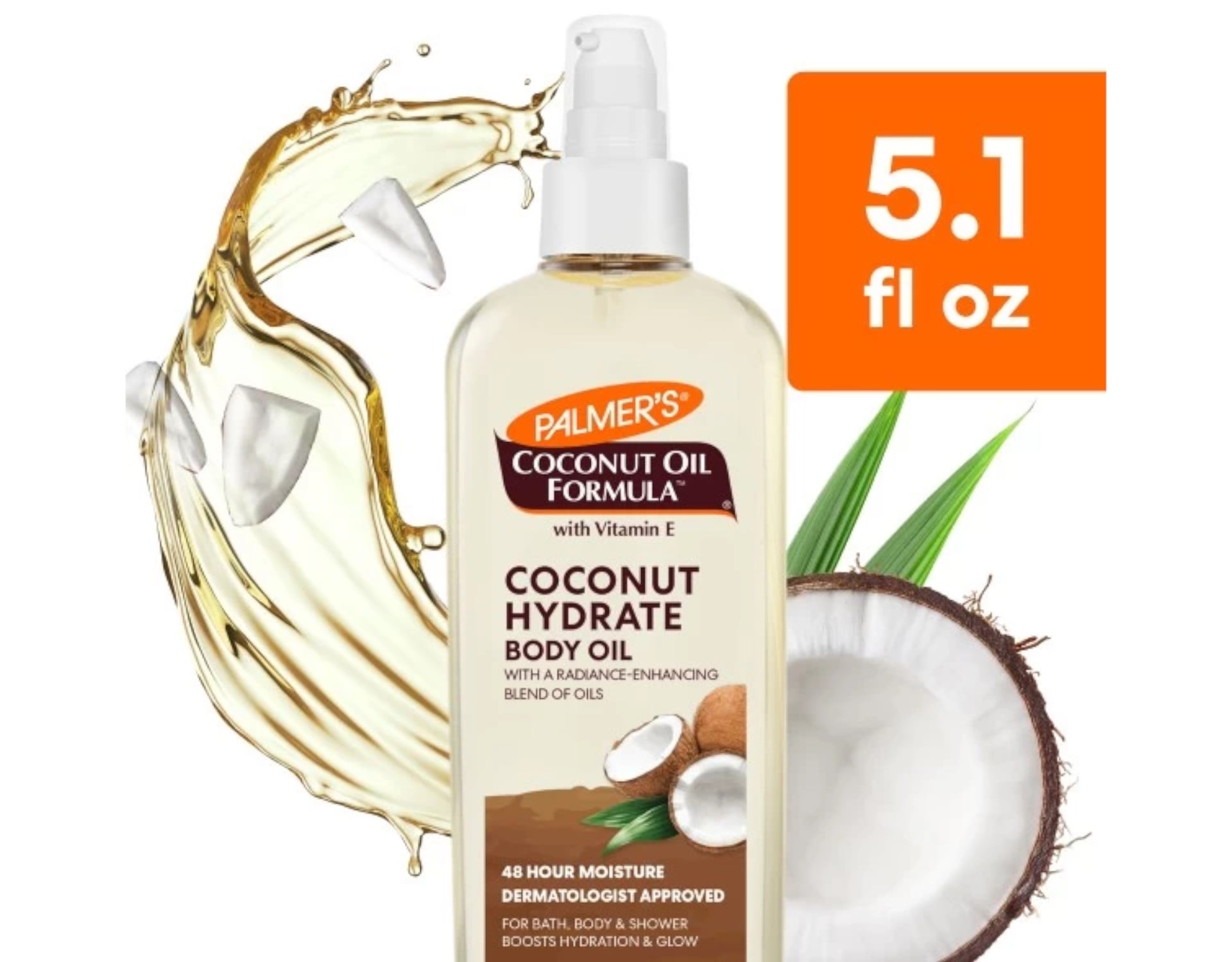 4 Pack Palmer's Coconut Oil Formula with Vitamin E Coconut Body Oil 5.1 Oz Each