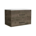 thumbnail image 1 of Cardova Floating Vanity Bathroom with 2-Drawers, Dark Brown / White, 1 of 1