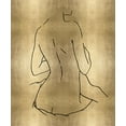 thumbnail image 2 of Blake, Madeline 26x31 White Modern Wood Framed Museum Art Print Titled - Female Figure Gold III, 2 of 4