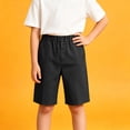 thumbnail image 5 of HAOTAGS Boys' Shorts Stretch Waist Side Pockets Breathable Summer Casual School Uniform ShortsBlack Size 9-10Years, 5 of 9