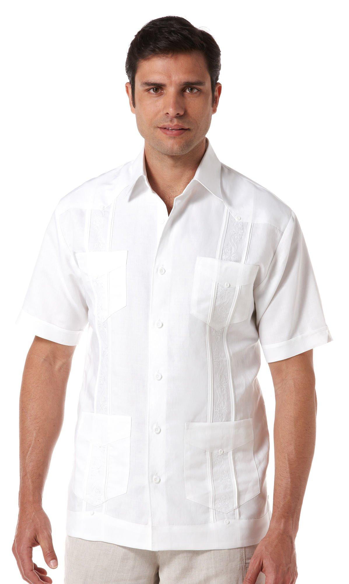 Cubavera - Cubavera Mens Button Flap Pockets Embroidered Shirt ...