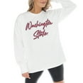 thumbnail image 2 of Women's Gameday Couture White Washington State Cougars Midweight Oversized Long Sleeve T-Shirt, 2 of 5