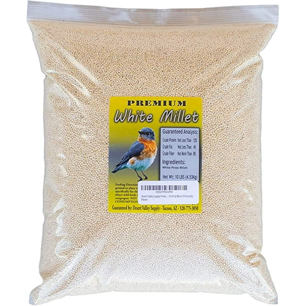 Desert Valley Premium White Millet Proso Seeds Wild Bird Food
