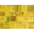 thumbnail image 1 of Ahgly Company Machine Washable Indoor Rectangle Patchwork Yellow Transitional Area Rugs, 2' x 3', 1 of 4