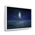 thumbnail image 3 of Designart 'Full Moon Night Over Dark Ocean' Nautical & Coastal Framed Canvas Wall Art Print, 3 of 5