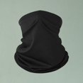thumbnail image 4 of Solid Summer Neck Gaiter for Unisex Sun Protection Ice Silk Cooling Face Mask Neck Scarf Thin Breathable Bandana for Cycling Fishing 1 PC Black One Size, 4 of 5