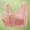 Pink, variant on Women Plus Size Bra,Large Size No Underwire Bras,Wireless Bra,Everyday Bras,Plus Size Soft Comfortable Wide Shoulder Strap Front Zipper Seamless Breathable Bras