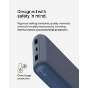 Belkin 20,000mAh USB-C Power Bank, Portable Charger w/ 2 USB-A Ports, 15W + USB-A to USB-C Cable for iPhone 16/15, Galaxy S25/S24, Pixel 9, iPad, Nintendo Switch 2 & More – Blue