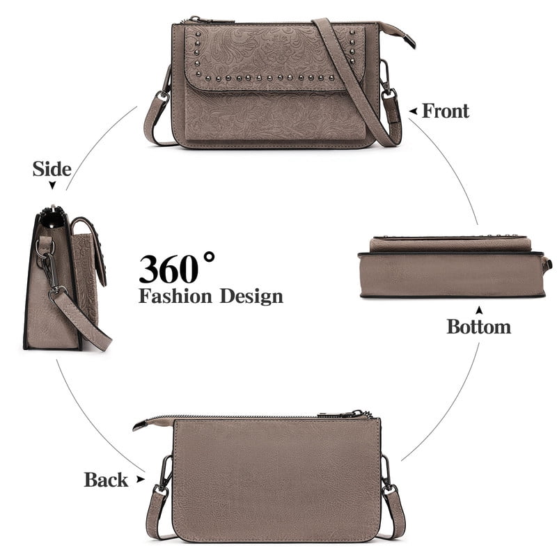 FALAN MULE Small Crossbody Bags for Women Vegan Leather Cell Phone Purse with Adjustable Strap