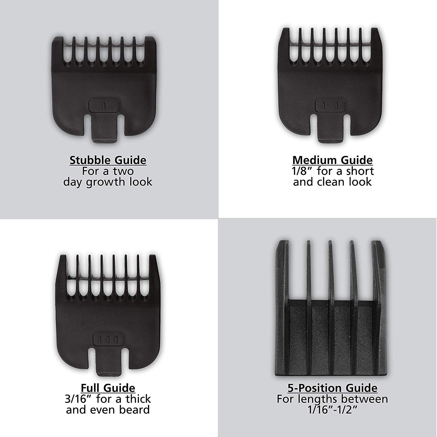 wahl trimmer guard sizes