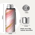 thumbnail image 7 of 20 Oz Pink and Gold Marble Texture Coffee Tumbler Double Wall Insulated Stainless Steel Water Bottle | Metal Reusable Thermoses Flask with Cup Cap | Leak & Sweat Proof with Anti-Dust Lid, 7 of 7