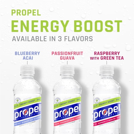 PROPEL ENERGY BOOST ELECTROLYTE ENERGY WATER, 3 FLAVOR VARIETY PACK, 16.9 FL OZ, 12 COUNT BOTTLES