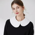 thumbnail image 2 of Womens Detachable Dickey Collar Half Shirt Blouse Collar Fake False Collar Dickies, 2 of 8