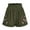 Army Green, variant on Hienoo Women's Embroidery Corduroy Shorts Elastic Waist Casual Shorts, Sizes S-XXL