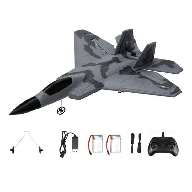 Avión a reacción FX622 de 2 canales con control remoto, juguete interesante con hélice de espuma RC 2 baterías