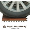 thumbnail image 4 of Mcombo 10 Pieces Outdoor Wood Flooring Interlocking Deck Tiles, Red, 12"x12", 4 of 7