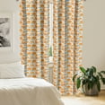 thumbnail image 2 of Ambesonne Leaves Window Curtains, Modern Floral Design, Each 28" W x 63" L, Orange Blue and Beige, 2 of 4